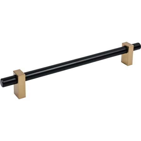 Jeffrey Alexander 12In. Center-To-Center Matte Black W/ Satin Bronze Larkin Appliance Pull 478-12MBSBZ